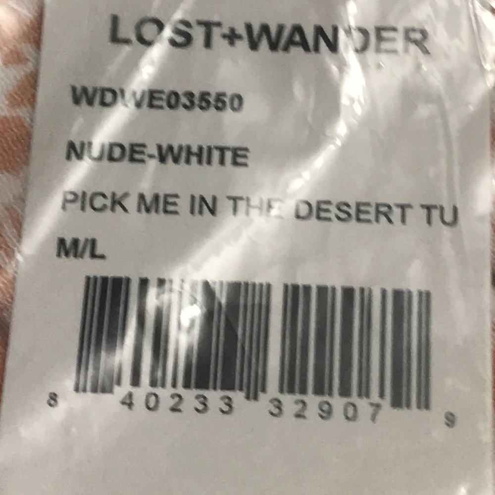 Lost + Wander pick me in the desert Cover Up M/L NEW nude white - Picture 8 of 8